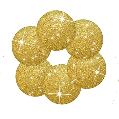 Gold Glitter Placemats Set of 6 Cover