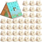 Ignite Imagination and Creativity: unleash your child's artistic potential with our DIY camping crafts for kids; The natural wood color of these wood tents for crafts inspires creativity as kids paint, stain, or decorate, making each project uniquely...