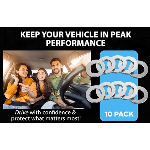 Image of Aluminium Oil Drain Plug Gaskets - 14mm Crush Washer for Leak Proof Sealing - Durable & Reliable Oil Plug Washer - Compatible with Honda & Acura Part# 94109-140-00 (Pack of 10)
