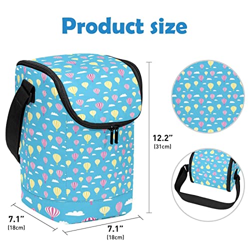 Bolsa de almuerzo cómoda para llevar comida al trabajo con diseño original de globos 4