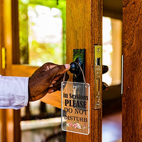Image of In Session Sign, Cute Doorbell Sign, Ideal for Home, Offices, Spa Treatment, Law Firms, Clinics, Hotels, During Therapy, Counseling Sessions, Funny Office Decoration Gift for Co-Worker, Coworker,WAP6