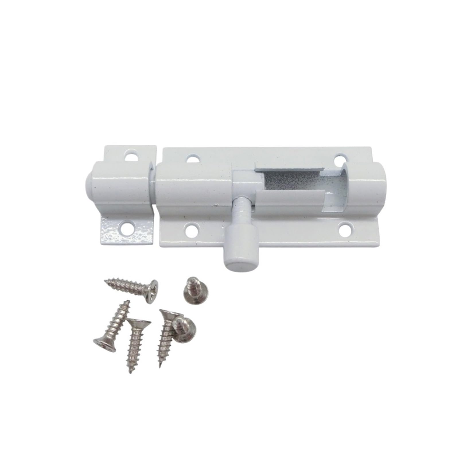 Chiavistello 4 pz Barilotto Bullone 2/3/4/5/6/8 pollici In Lega di Alluminio Porta Fermo Bianco Porta chiavistello Fermo Ferramenteria e attrezzi for la Casa Cancello di Sicurezza(8inch)