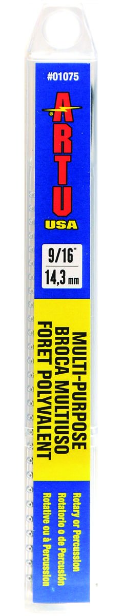 Artu Cobalt Multi Purpose Drill Bit Concrete, Percussion 6" Overall Length, 9/16" Dia Carded