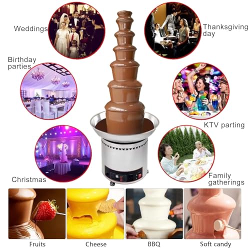 Fuente de Chocolate Eléctrica 5 Capas Acero Inoxidable miniatura 7