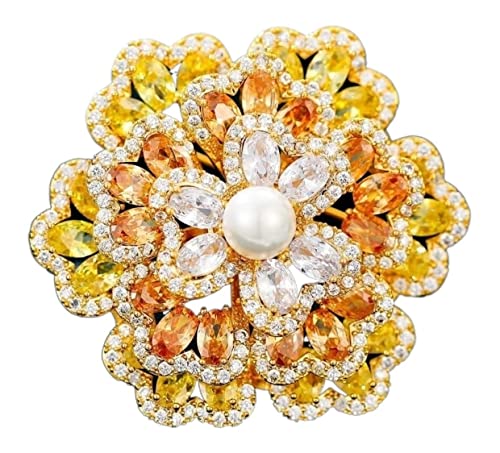 Broche plante fleur pour veste de costume et manteau dame avec attache pin sécurisée