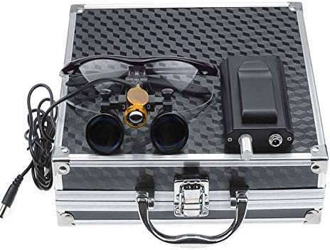 BONEW 3.5X Loupes Head Lamp with Filter Clip-on Type Carry Type + Aluminum Box DY-004 (Black)