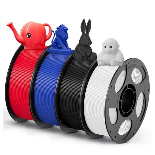⚡ ANYCUBIC PETG Filament 1.75mm Bundle, 3D Printer Filament, Dimensional Accuracy +/- 0.02mm, Exceptional Toughness, 1KG Reusable Spool, 4KG Black+White+Red+Blue