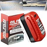 Bukezudang Olabweisende Folie für Autoscheiben, Automotive Oil Film Cleaning Brush, Ölfilm-Entferner für Windschutzscheiben, für Türen, Fenster, Badezimmerglas, Autospiegel, 1 Stück