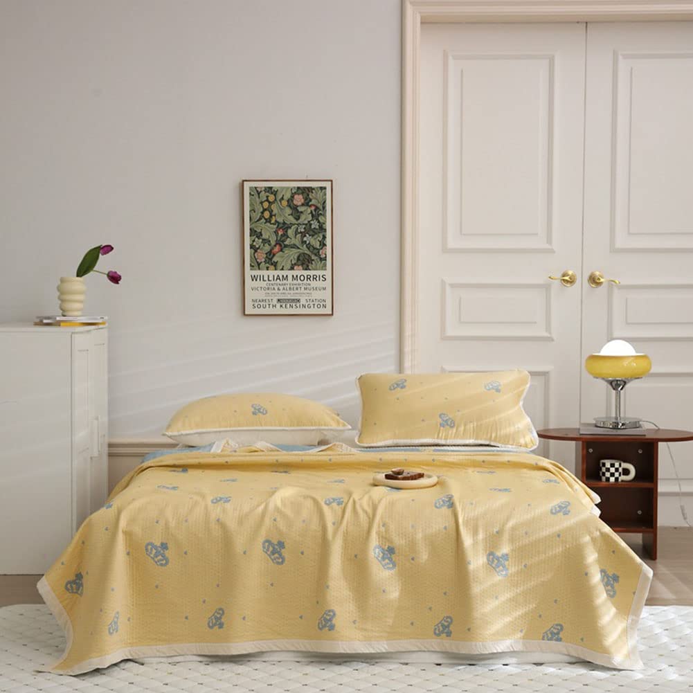 Manta jacquard de algodón de punto para estudiante, 100 x 150 cm, manta de verano para sala de estar, sofá, dormitorio, oficina, coche, estudio