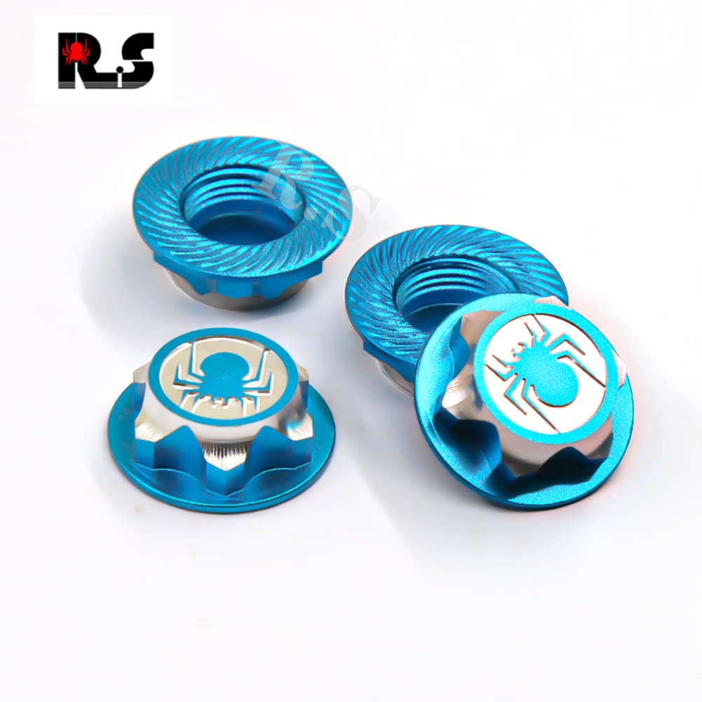 R.S 4PCS 17MM Hex Wheel Nut Dustproof Anti-Skid Mount Cap Center Cap Fit for Traxxas X-Maxx Summit E-Revo 1/8 RC Buggy Truck Car