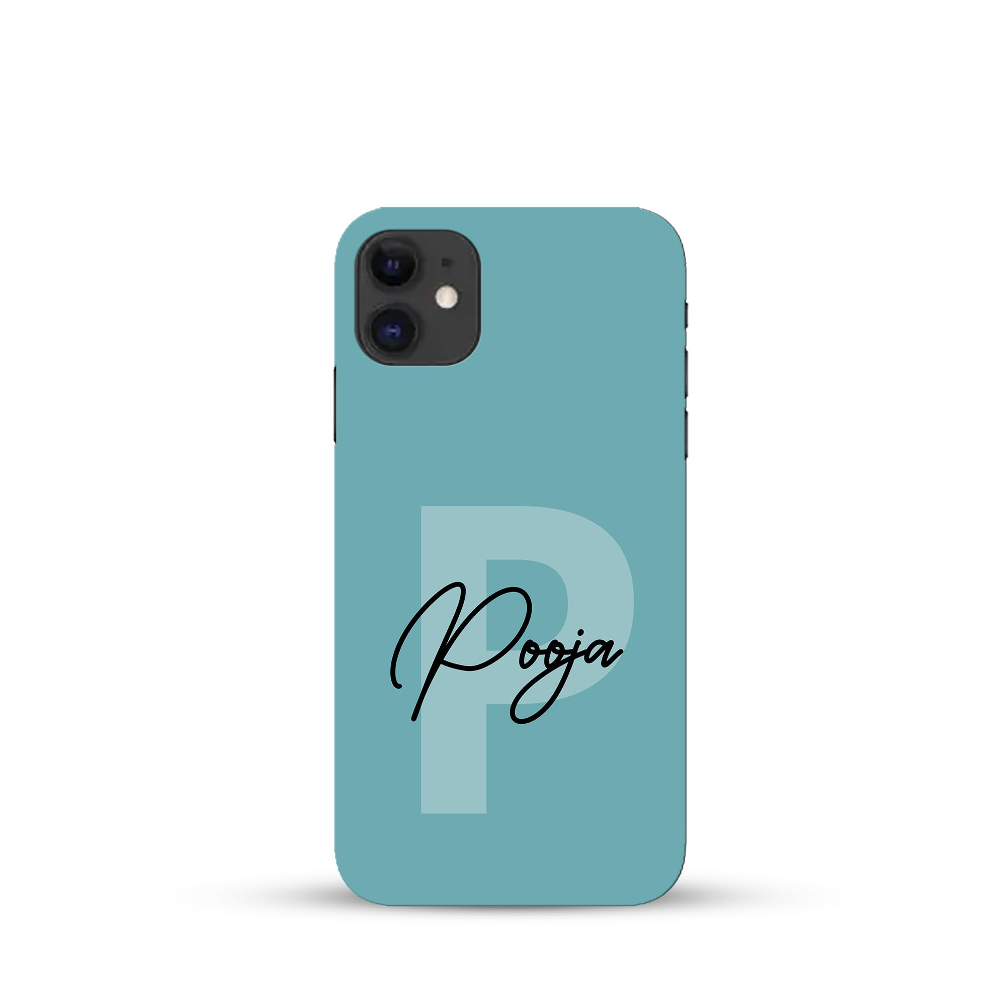 Customized Mobile Back Cover Compatible with iPhone 12 | Personalized Phone Case with Name Initials or Signature Custom Design Hard Polycarbonate