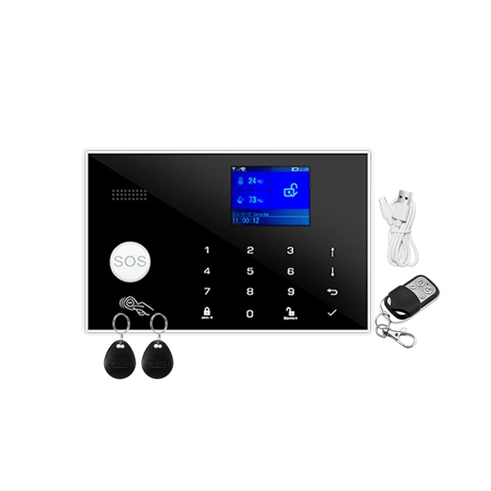 Sistemi di Sicurezza per La Casa di Allarme di Sicurezza Domestica Supporto Temperatura umidità Host Antifurto Smart Life App Control(Option M)