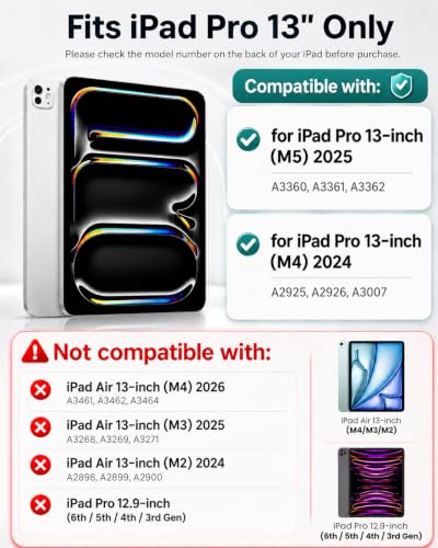 Image of typecase Magnetic Keyboard Case for iPad Pro 13 M5 /M4 with Trackpad,White | Click-anywhere trackpad, 11-color backlit keys, magnetic stand, Pencil holder, front & back protection