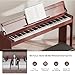 UMOMO U-738 88 Key Digital Piano Keyboard, Full Size Electric Piano with Piano Stand, Headphone Jack, 3 Pedal, Electronic Piano for Beginner, Adults, Walnut