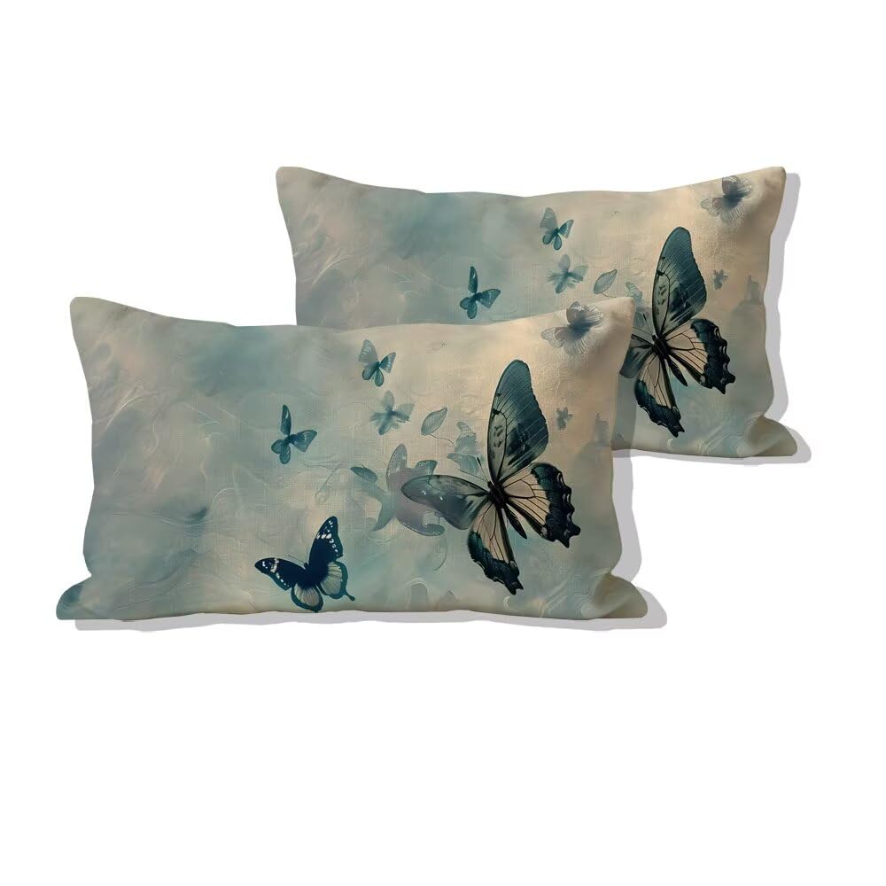 Housse de coussin extérieure imperméable 50x70cm : textile déperlant anti-UV moderne