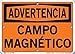 Vestil SI-W-43-A-AL-080-S MAGNETIC FIELD/CAMPO MAGN?TICO Warning Sign, Aluminum, 0.080" Overall Size, 10.5" W x 7.5" H