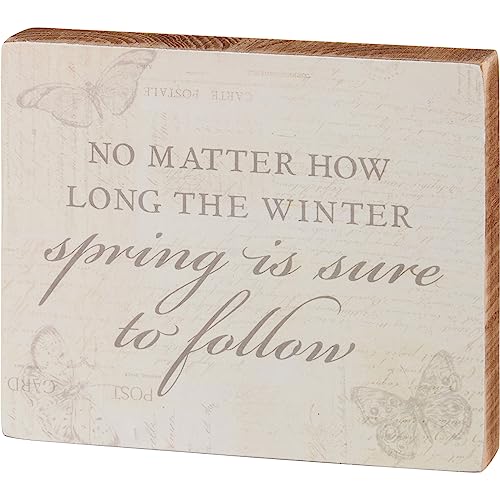 Primitives-by-Kathy-No-Matter-How-Long-The-Winter-Spring-is-Sure-to-Follow-Home-Decor-Sign Primitives by Kathy No Matter How Long The Winter Spring is Sure to Follow Home Decor Sign