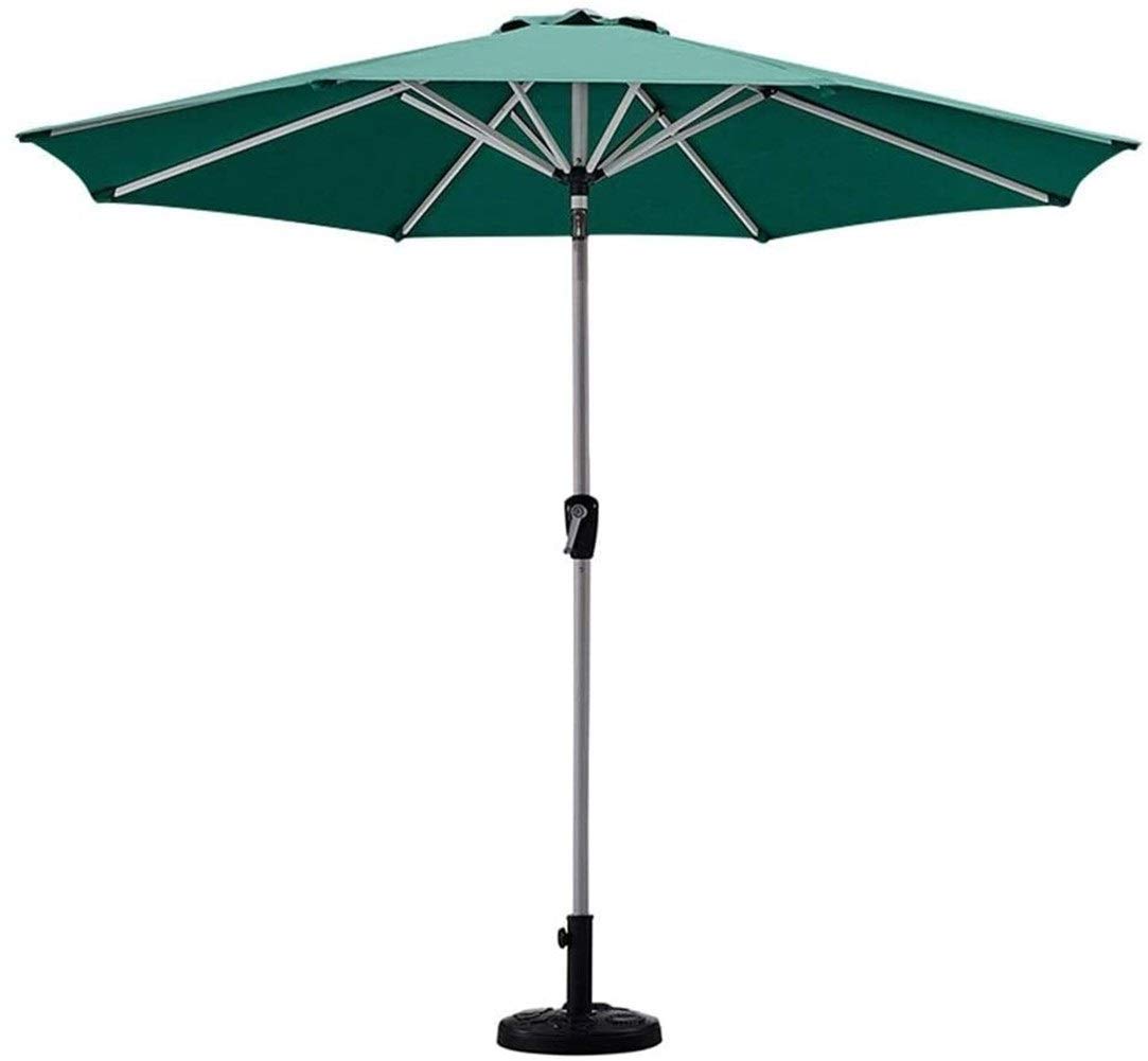 JOMRTS Outdoor Garden Parasols 9Ft/270Cm Patio Outdoor Market Table Umbrella with Push Button Tilt and Crank, Perfect for Outdoor, Garden, Yard, Beach, Camping, Swimming Pool (Green A)