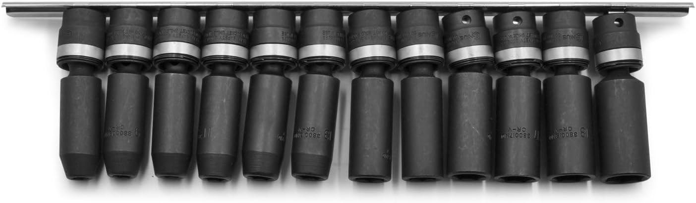 GENIUS TOOLS 12PC 3/8"" Dr. Metric Deep Swivel Impact Socket Set - TG-312MD"
