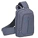 Price comparison product image Rivacase Sling Crossbody Backpack - 13 Inch Laptop Day Pack for Men & Women - Water Resistant Tech Travel Bag - Casual Daypack with Mesh Comfort Shoulder Strap For Computer Tablet Smart Phone - Grey