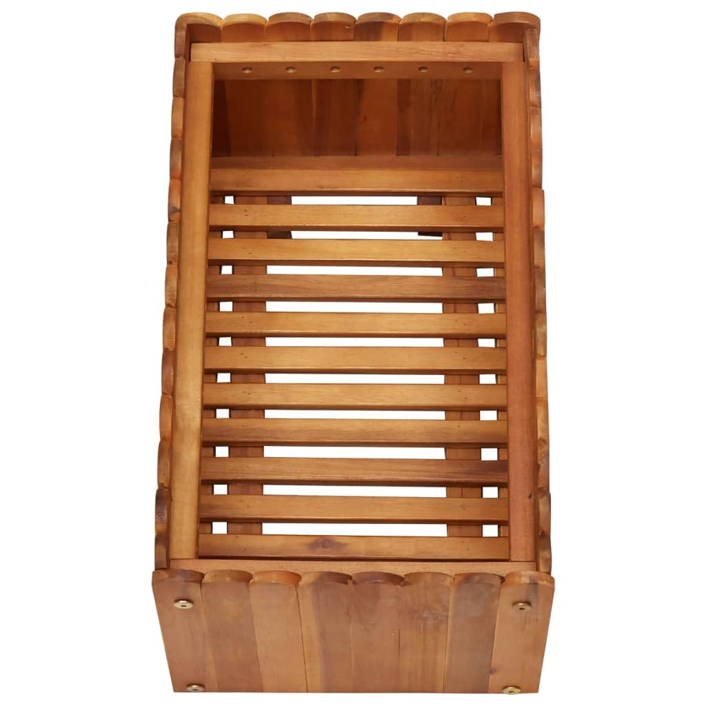 ACAGALA Bancal de madera de 50 x 30 x 25 cm, bancal alto de madera maciza de acacia, jardinera para verduras, jardinera, jardinera, jardinera, jardinera, para verduras, frutas, hierbas y flores