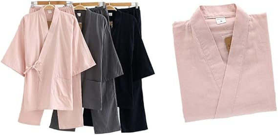 Amazon 作務衣 メンズ 浴衣 甚平 おくつろ着 男性用 夏 ペアパジャマ カップル 作業着 部屋着 業務用 紳士甚平 通年 くつろぎ 上下セット 綿 夏祭り 普段着 寝巻き 男女兼用 甚平 通販