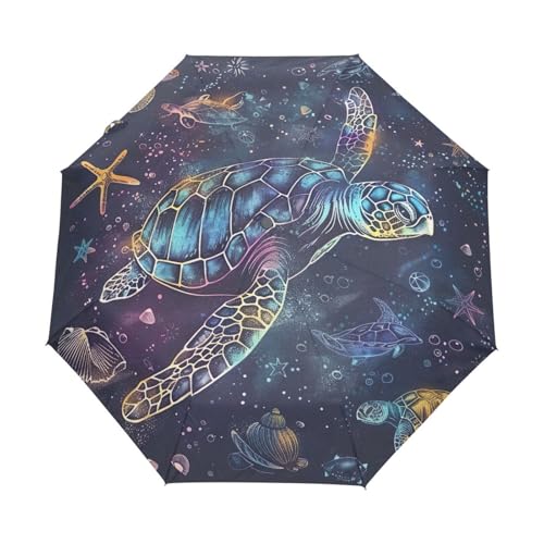 Parapluie compact automatique GAIREG bleu foncé étanche pour sac à dos