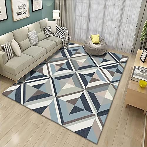 Tapis de sol de couloir bleu lavé rectangulaire haut de gamme 120x180cm