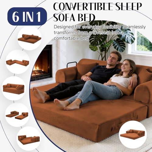 Luxury Velvet Sofa Bed Convertible