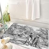 Large champ d'application : 50 x 80 cm (20 x 31,5 pouces) le motif simple et généreux ajoute un élément décoratif beau et riche à votre salle de bain, tapis de bain appliqué dans la salle de bain, la cuisine, la chambre, le salon, les entrées de porte, le tapis pour animaux de compagnie, etc.