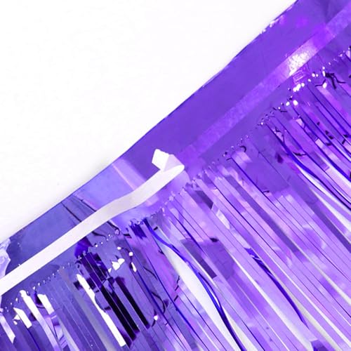 Image of Purple Parade Float Fringe,Fringe banners,Purple Fringe Garland,For Parade Float Decorations,Graduation Ceremony Decorations Festival Celebration,11.8 in x 9.8 ft,4 pack
