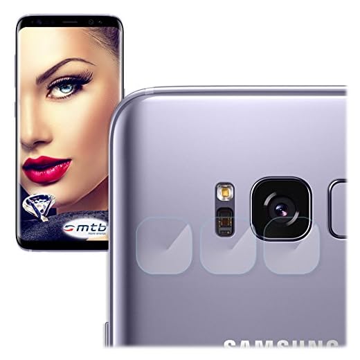 mtb more energy® 3X Kamera-Schutz-Glas für Samsung Galaxy S8 (G950) - Schutz-Folie Glasfolie Rückseiten-Cam Linse Back