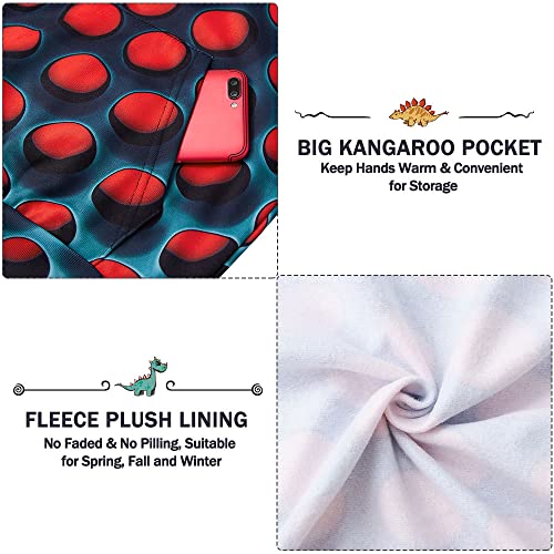 Boys' Novelty Hoodies Fashion Kids Pullover Sweatshirts Honeycomb Long Sleeve Fleece Jacket Size 6-8 #TOP4