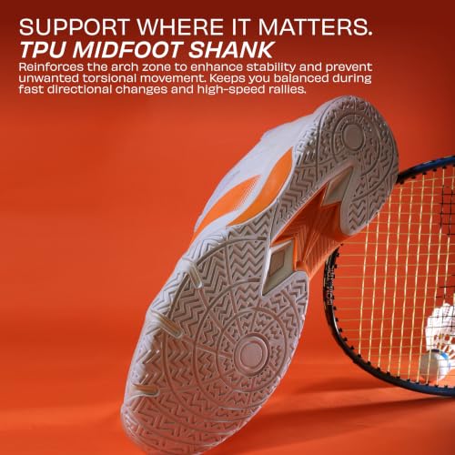 Image of Nivia Powerstrike 4.0 Badminton Shoes for Men | Breathable Air Mesh with Fusion Technology Upper| Best Non Marking Multidirectional Herringbone Structure