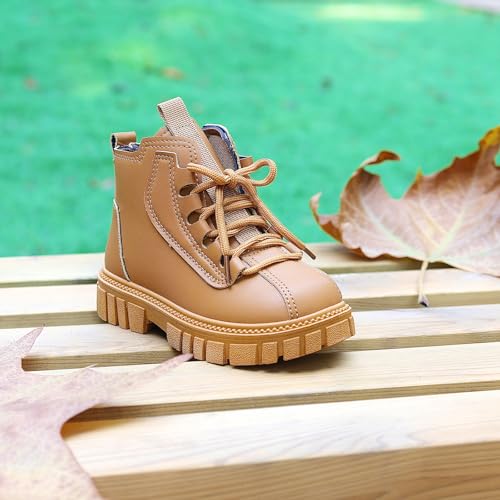 Toddler Boys Girls Combat Ankle Boots Little Kids Chelsea Fall Winter Snow Hiking Work Booties Waterproof Leather Outdoor Shoes4