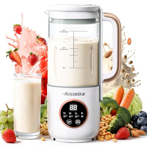 Image of Arcmira Automatic Nut Milk Maker Machine, 35oz Soy Milk Maker with 10 Blade