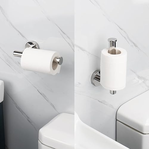 Miniatura 2 de NearMoon Portarrollos de papel higiénico para baño, acero inoxidable SUS304 de alta calidad, para montaje en pared, para baño, cocina (paquete de 2,