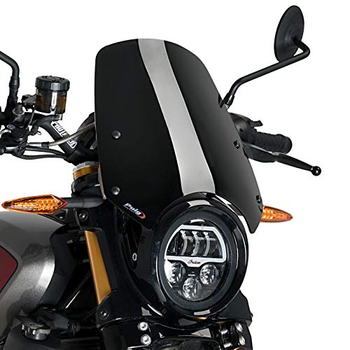 Pare-Brise Compatible avec Indian FTR 1200 / S 19-21 Noir Puig NG Sport