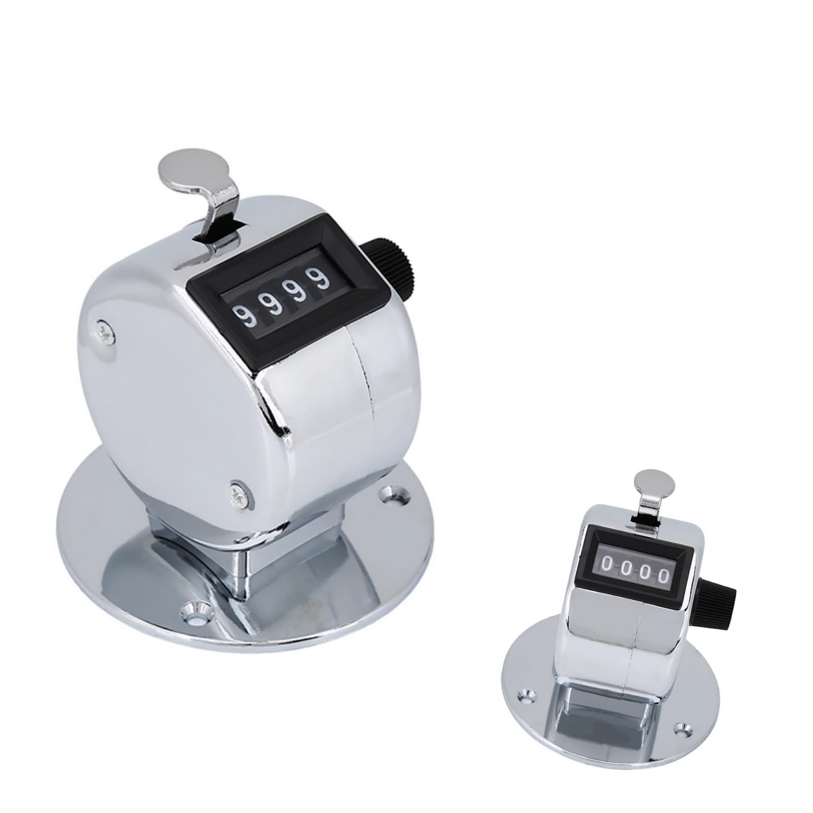 Beufee Clicker Counter, 4 Digit Clicker Counter, Metal Hand Tally Counters Clicker Pitch Counter for Counting, Knitting