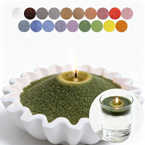 Aufien Arena para Velas con Mechas 21.4 Oz Verde Oscuro