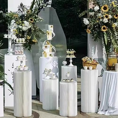 Supports de centre de table cylindriques pour mariages et réceptions élégantes - 6