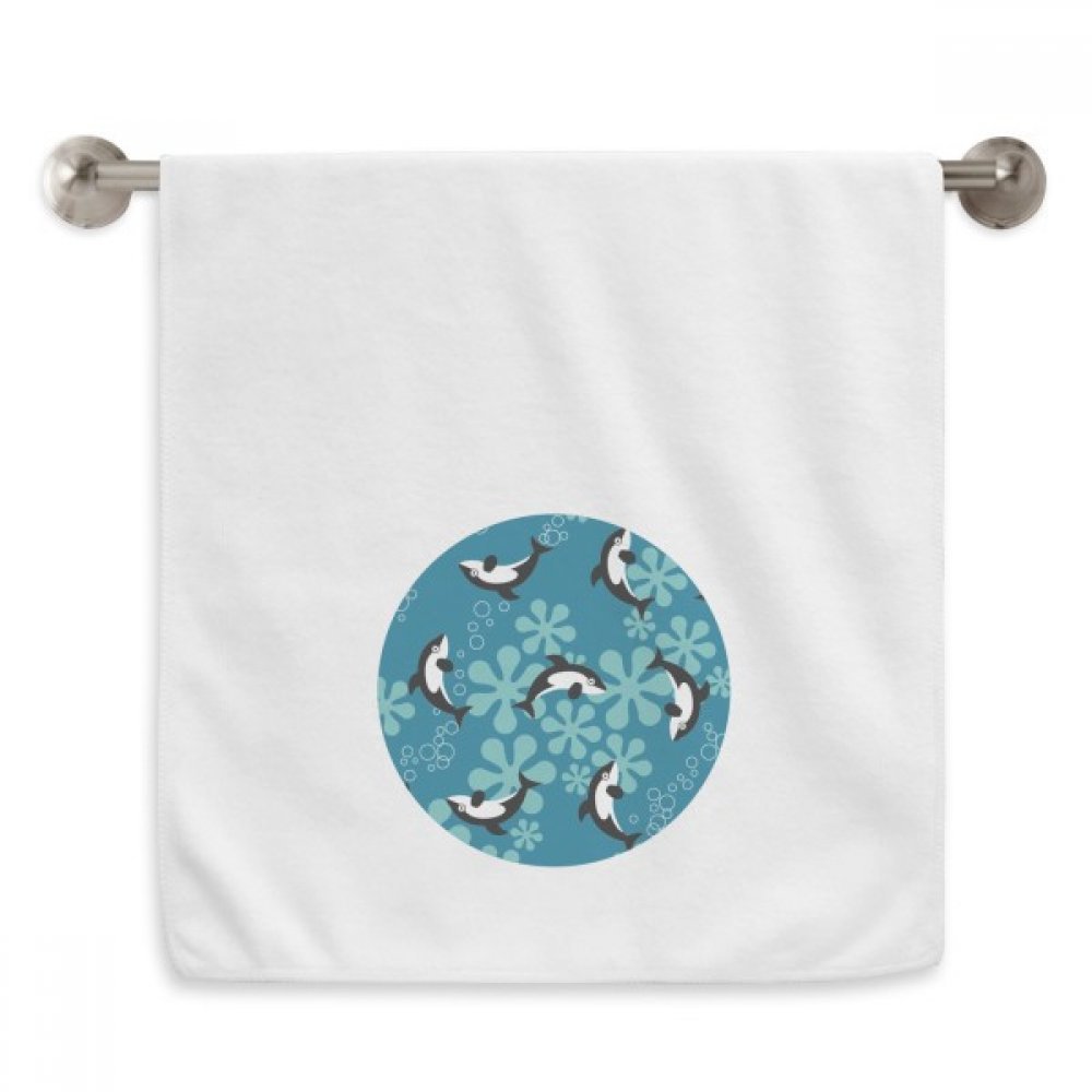 Serviette baleines bleu waves idéale pour le sport et la douche