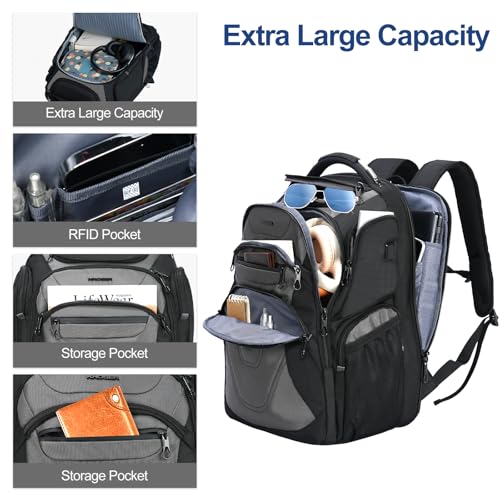 Image of KROSER TSA Friendly Travel Laptop Backpack 17.3 Inch