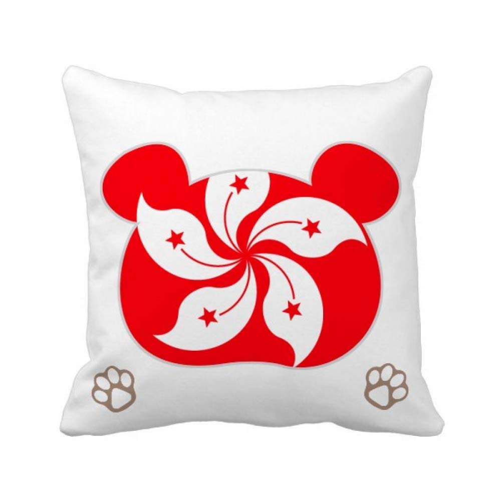 Coussin Chine Hong Kong carré au motif graphique imprimé