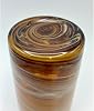 Jarrón de vidrio ámbar con espiral de 5", decoración de estudio soplada a mano para pasto de pampa, flores artificiales y ramos secos, jarrón de flores texturizado elegante para sala, dormitorio y oficina 7