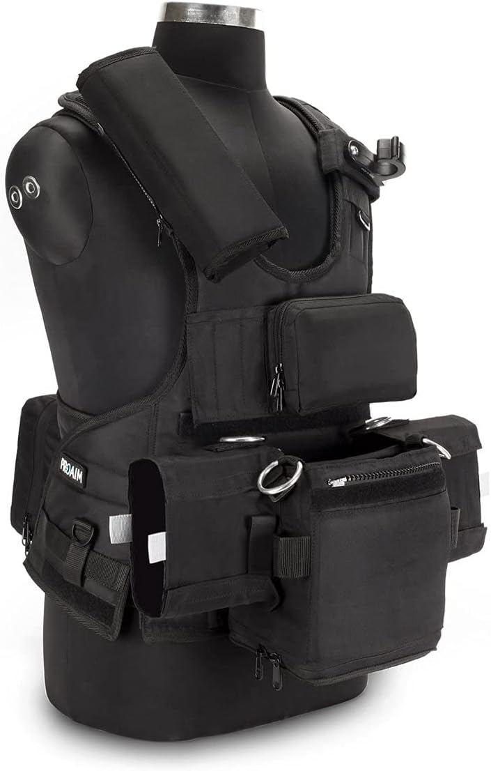 PROAIM ATV: Audio Tactical Vest for Sound Recordists and Boom Operators. Multiple Pouches and Storage Pockets. Attach Hook-and-Loop Gear (JK-ATV-01)
