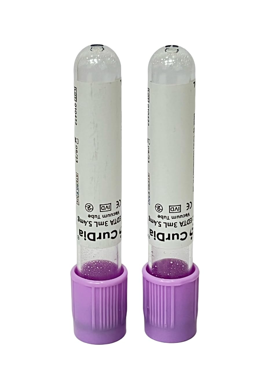 Vacuum Blood Collection Tube EDTA K2-3ml Double Cap (Pack of 100)