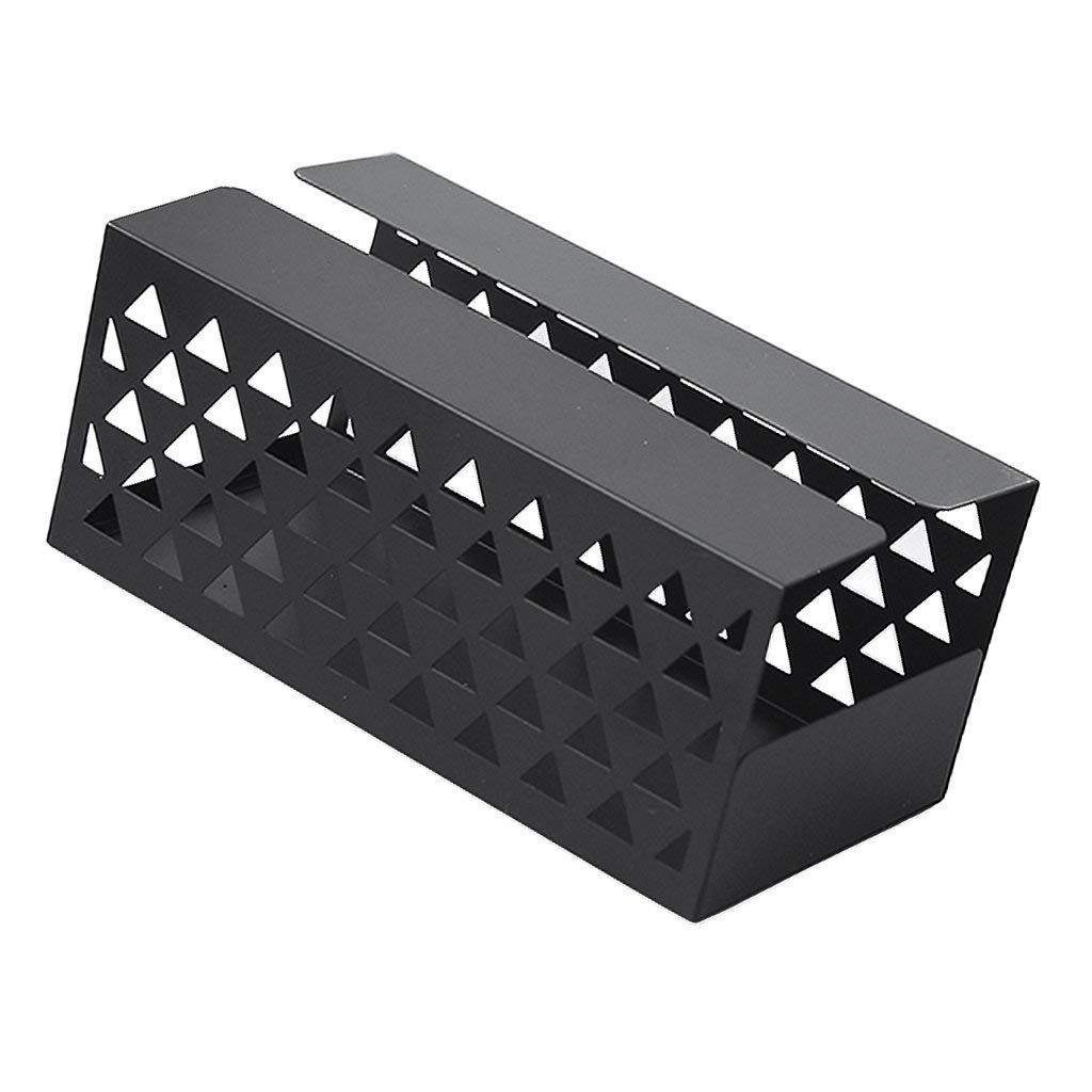 Unbekannt Countertop Paper Towel Dispenser Tissue Holder For Kitchen Bathroom (15x11x9cm; 20.7x11x9cm) AOD (Black L)