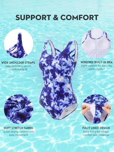 Image of American Trends Women's High Waisted Bikini Bottoms Swimming Suits Tummy Control Bathing Suits