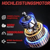LDHTHOPI Akku Staubsauger für Makita 18V,20000 Pa Starke Saugleistung,1,28 kg Leichter Staubsauger mit HEPA-Filter,Handstaubsauger mit LED-Licht Für Teppich,Hartboden,Möbel,Auto (Ohne Akku) Rot – Ansicht 3